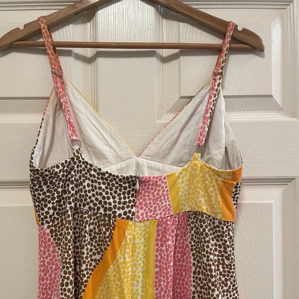 TRINA TURK Multicolor Abstract Adjustable Spaghetti Strap Mini Sundress Sz 10 - Picture 5 of 8